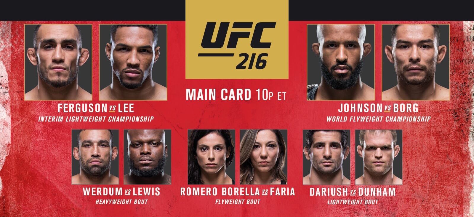 UFC 216 FREE LIVE STREAM