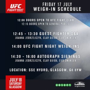 Weigh in schedule 