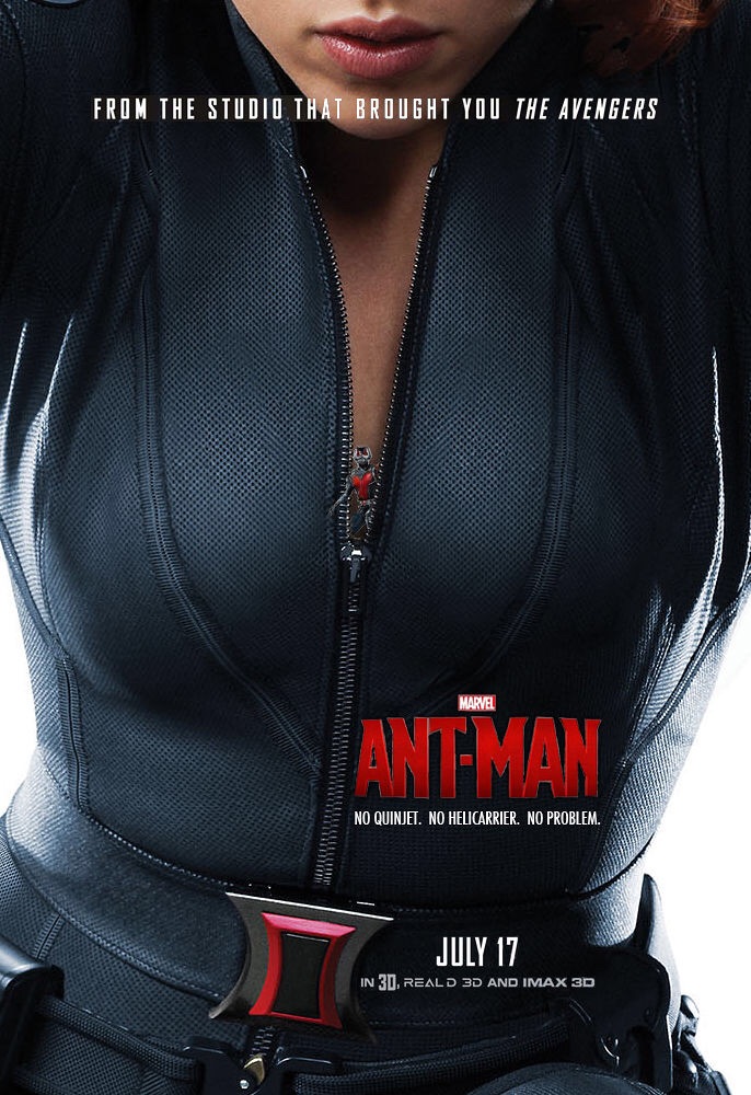 Ant man in black widow cleavage