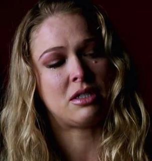 Ronda Rousey cries