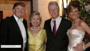 Trump with Clintons