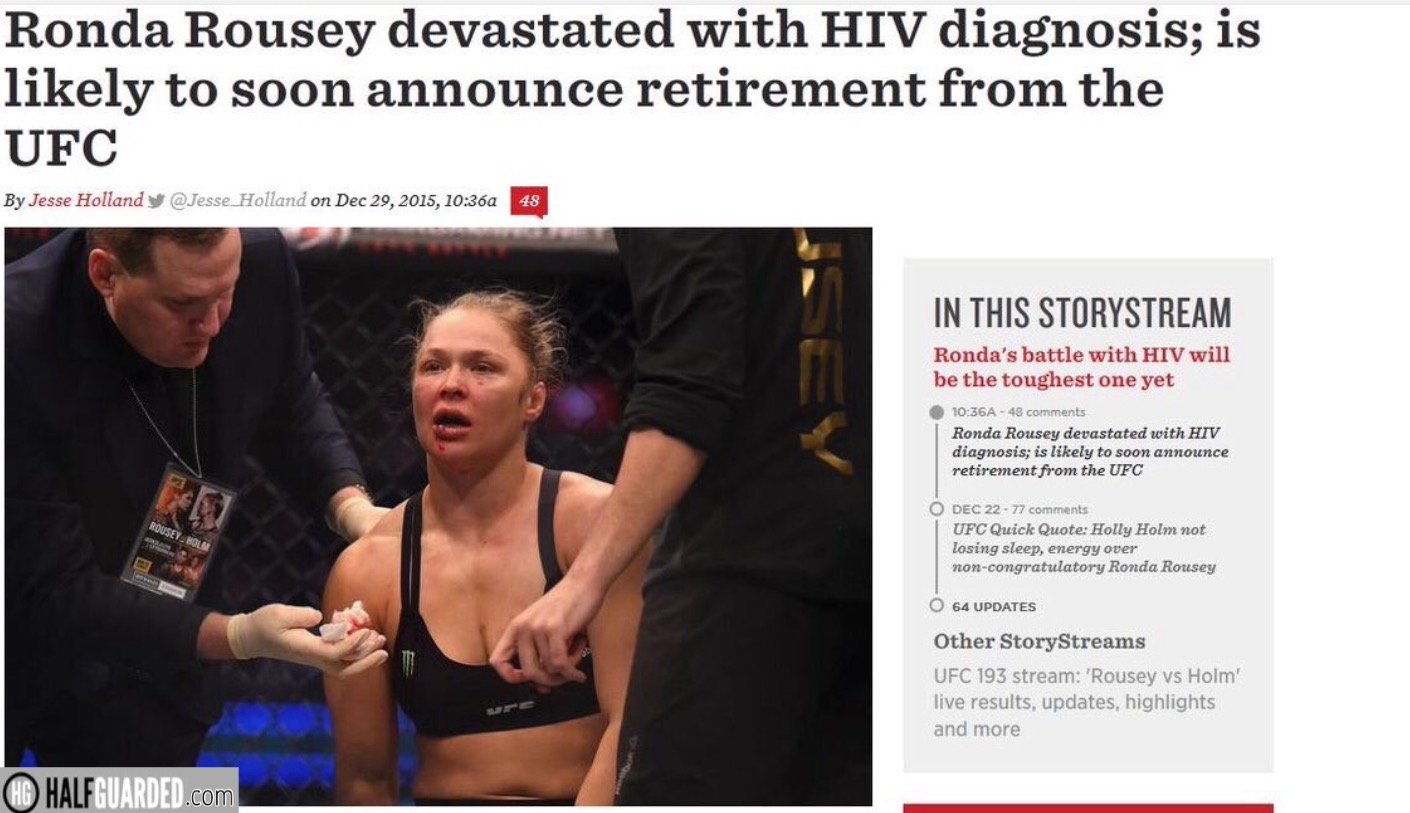 Ronda Rousey AIDS hoax
