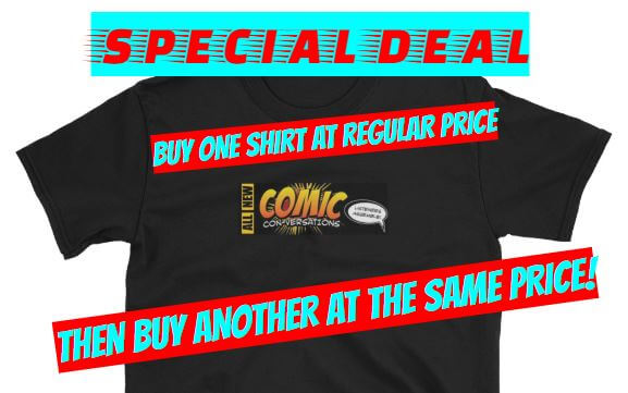 Comic Conversations t shirt ad