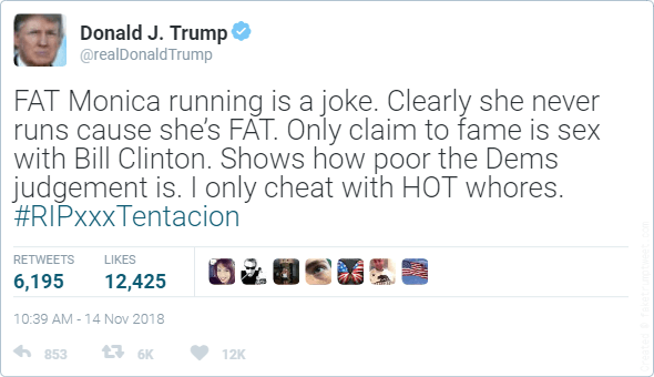 Fake Trump Tweet about Monica Lewinski