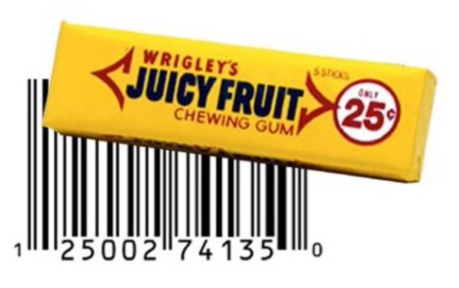 Bar code gum