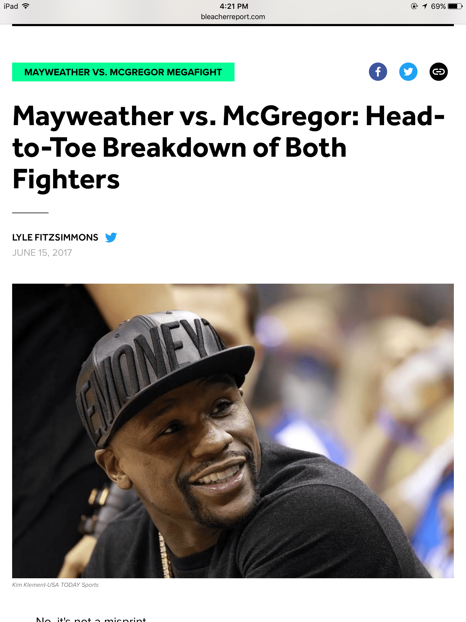 McGregor vs Mayweather Jr. Hot Take Tracker