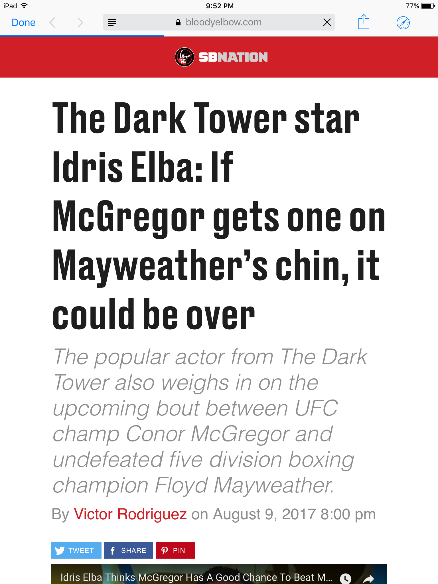 McGregor vs. mayweather hot take