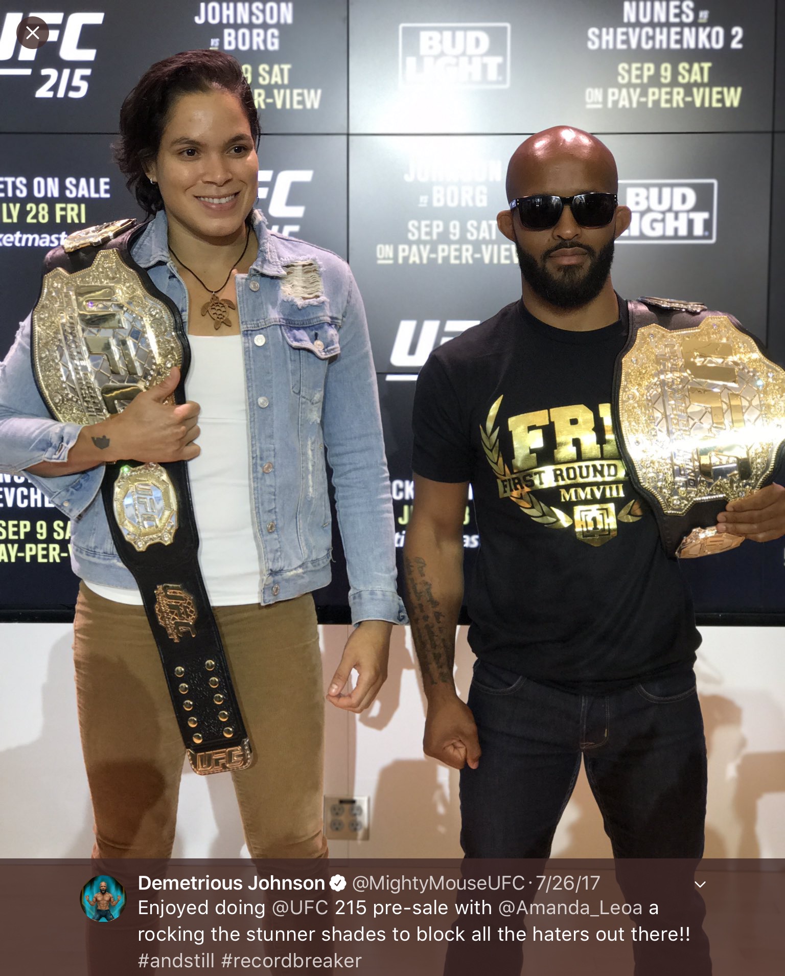 mighty mouse and amanda nunes