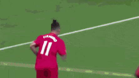 Sadio Mane mimics goal celebrations of his Liverpool teammates