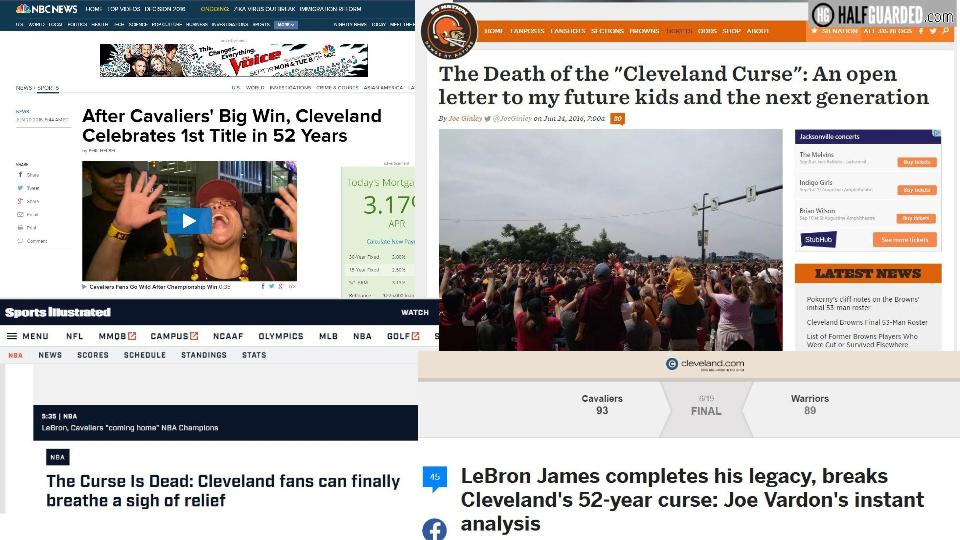 Cleveland Curse Broken headlines