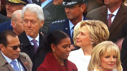 Bill Clinton Hillary Clinton look gif DEC